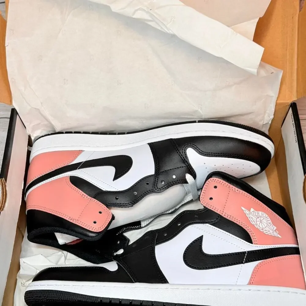 Jordan 1 mid white rust pink black.  Size 13